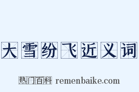 大雪纷飞近义词是什么意思的图片